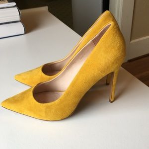 Yellow Suede Topshop heels